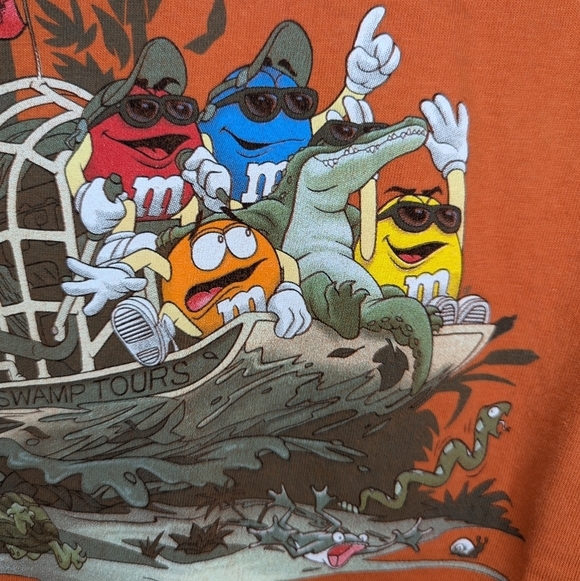 Vintage M&M world Orlando Florida Airboat Crocodile snake frog funny youth Large - Picture 4 of 5